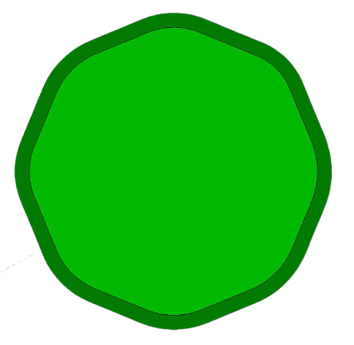 Image d'un pentagone représentant les formes de pots pour bonsaï de différents polygones de type féminin