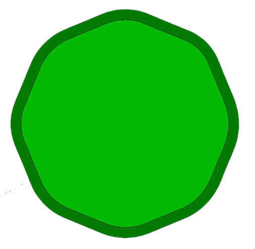Image vue de haut représentant un pot octogonale