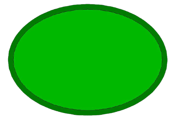 Image vue de haut représentant un pot ovale