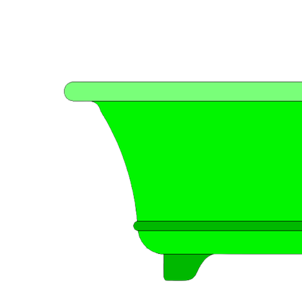 Image d'une paroi concave vue de face représentant un pot de style « Gyo » 