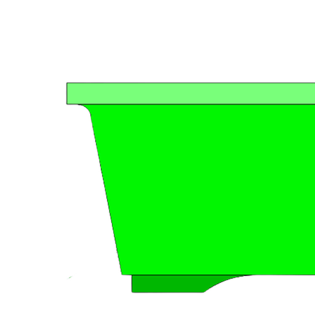 Image d'une paroi oblique vue de face représentant un pot de style « shin » 