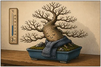 Arbre en dormance entre 2 et 5 degrés
